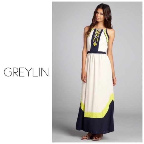 Greylin Dresses & Skirts - Greylin Amanda Colorblock Tribal Maxi Dress